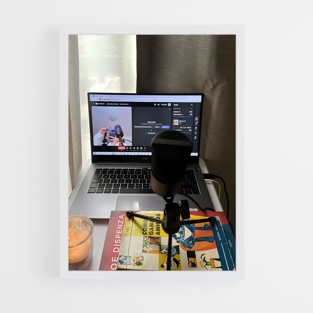 ap-podcaster-4 cadre Blanc