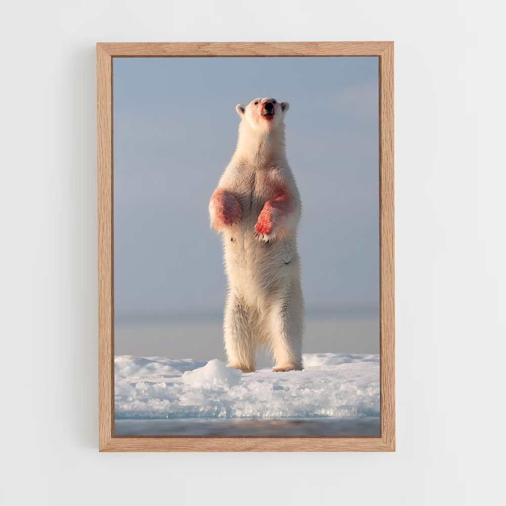 ap-polar bear-7 cadre Bois clair
