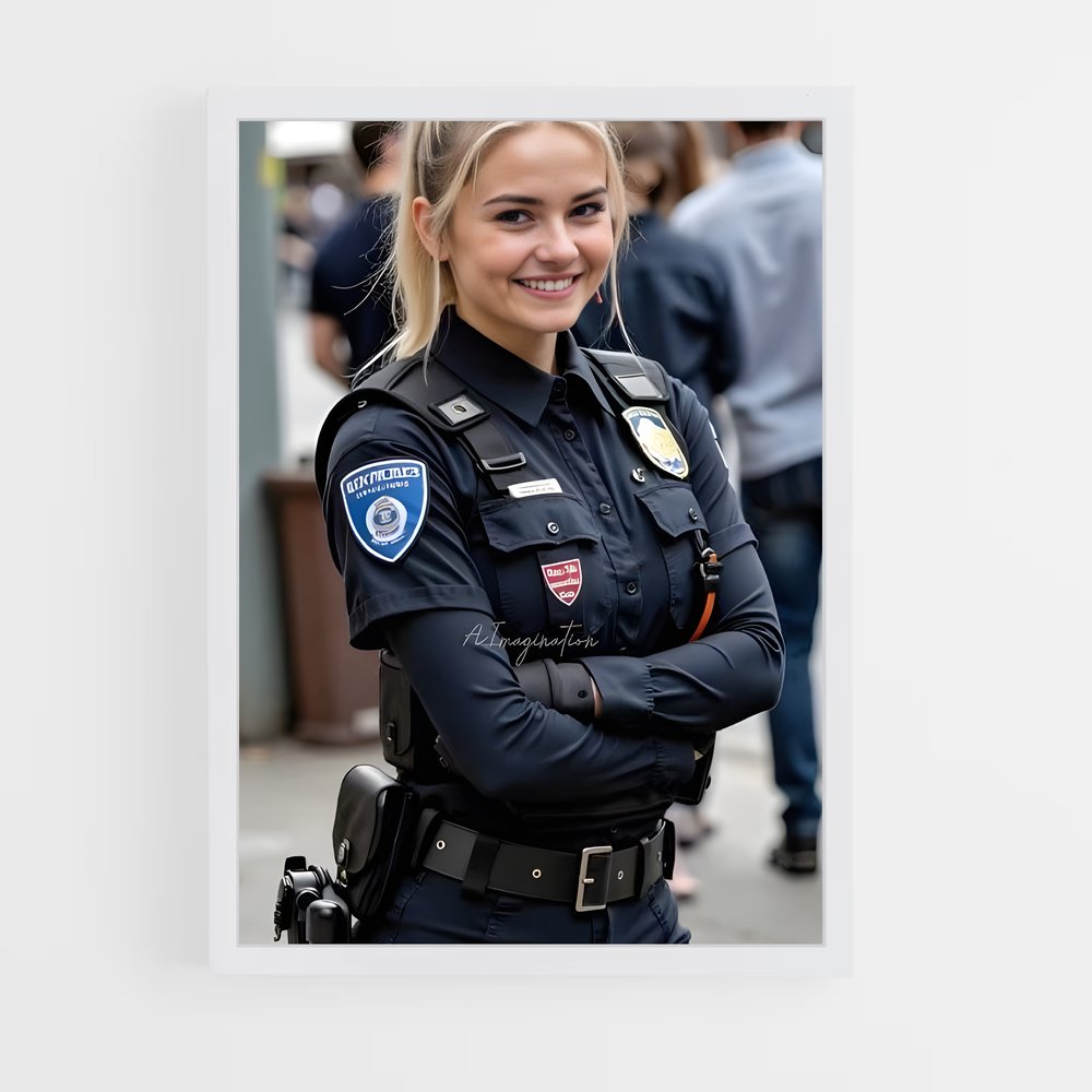 ap-police officer-8 cadre Blanc