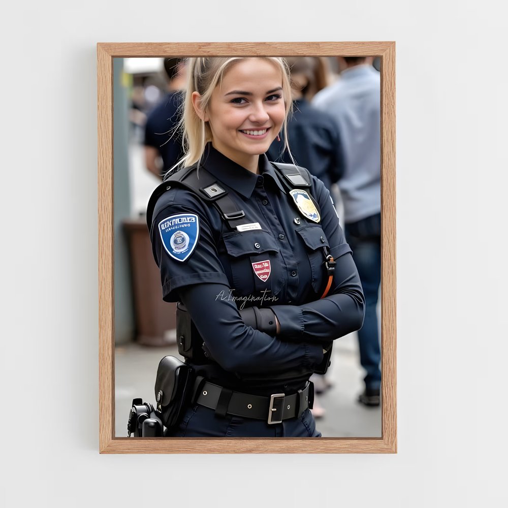 ap-police officer-8 cadre Bois clair