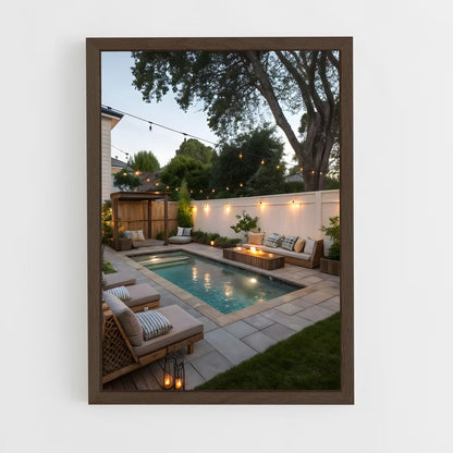 ap-pool area-1 cadre Bois foncé