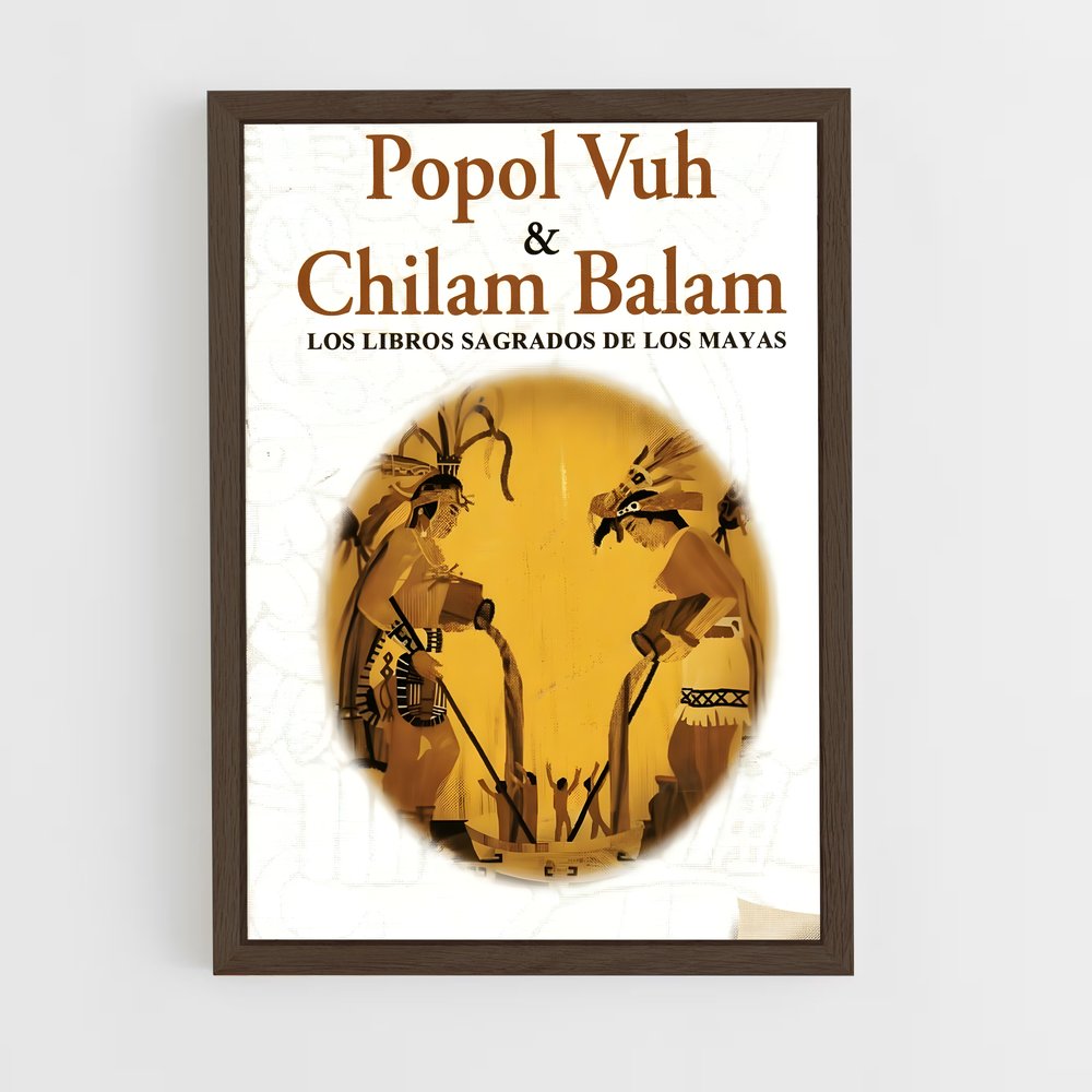 ap-popol vuh-5 cadre Bois foncé