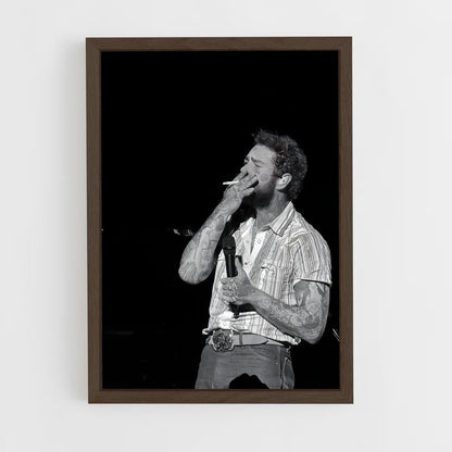 ap-post malone-6 cadre Bois foncé
