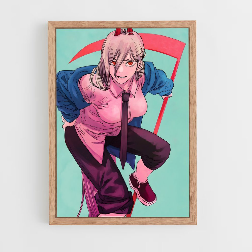 ap-power chainsaw man-2 cadre Bois clair