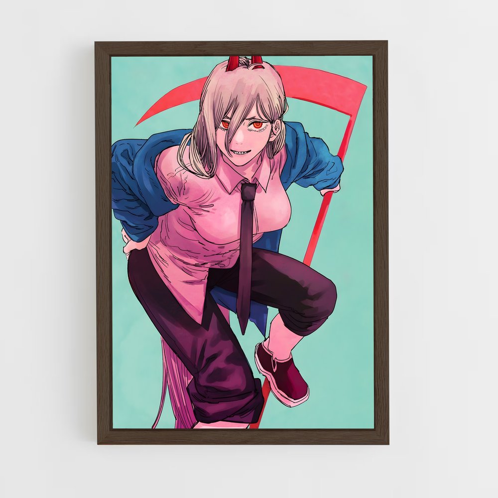 ap-power chainsaw man-2 cadre Bois foncé
