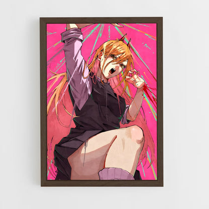 ap-power chainsaw man-4 cadre Bois foncé