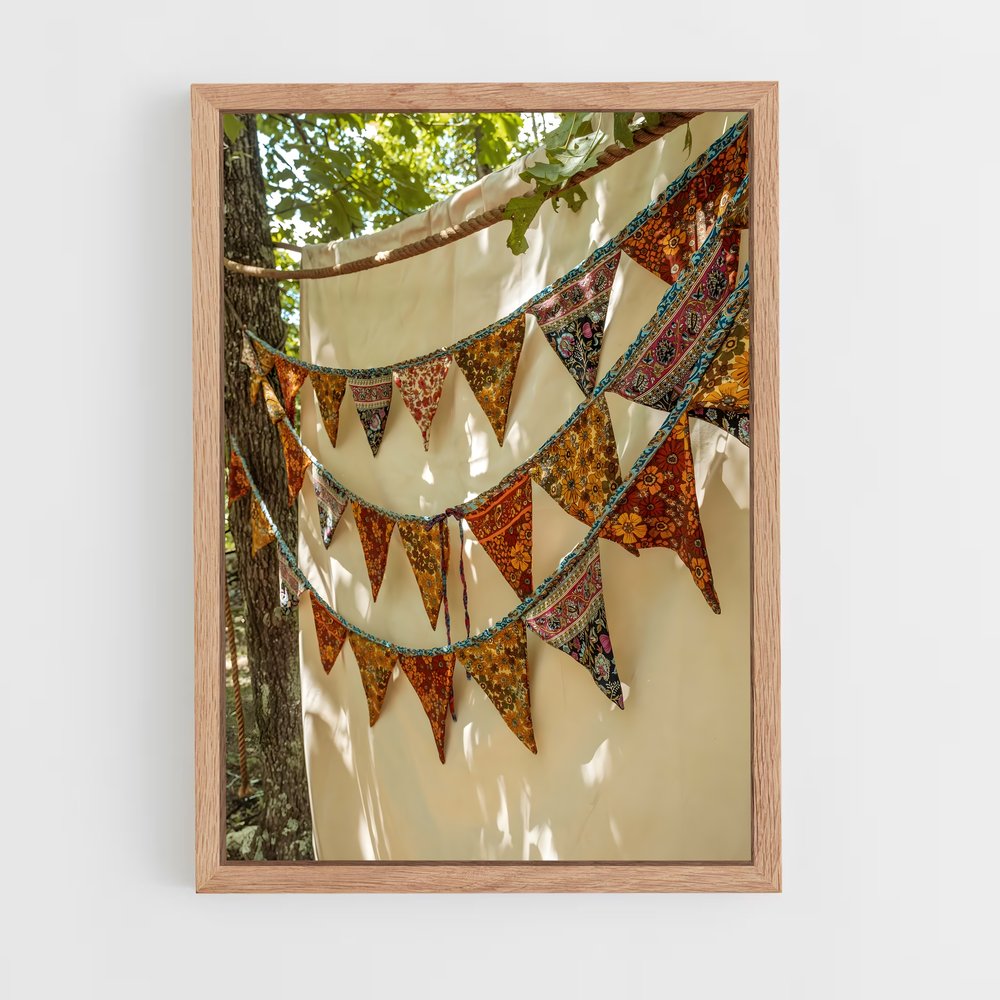 ap-prayer flags-1 cadre Bois clair