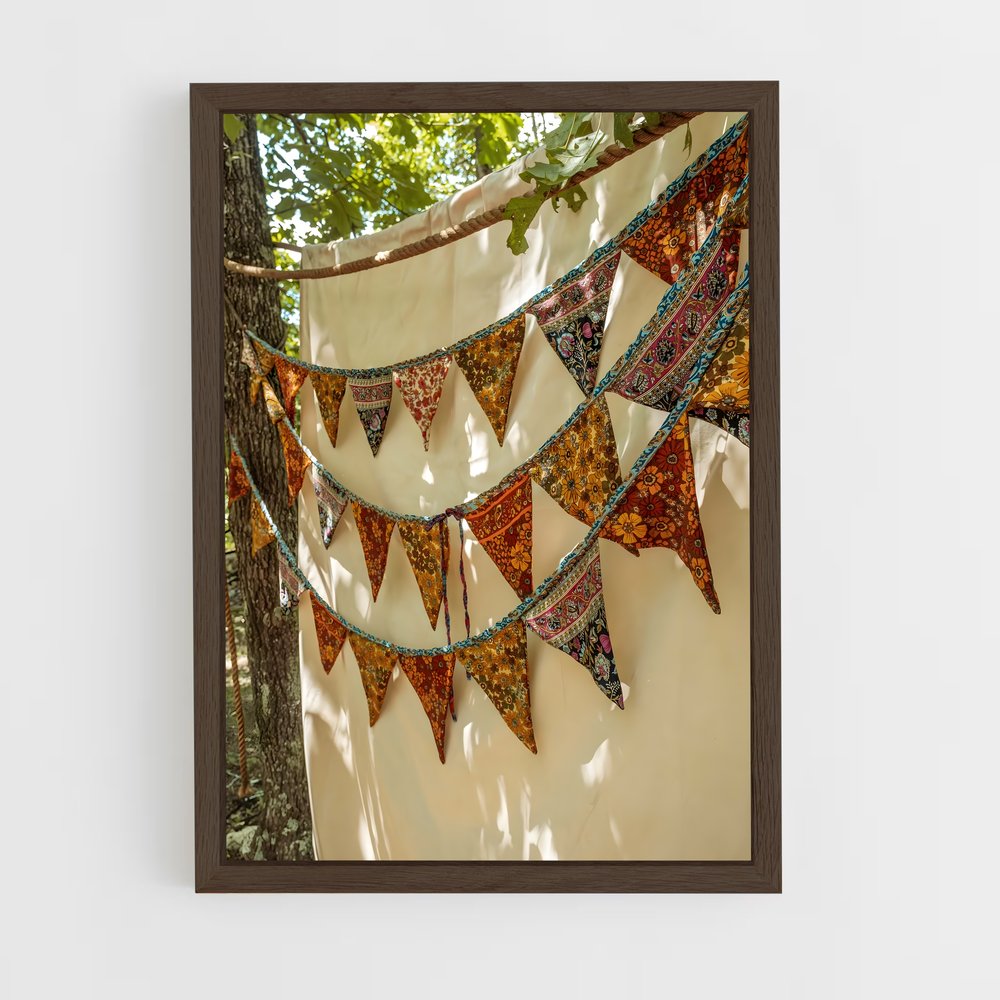 ap-prayer flags-1 cadre Bois foncé