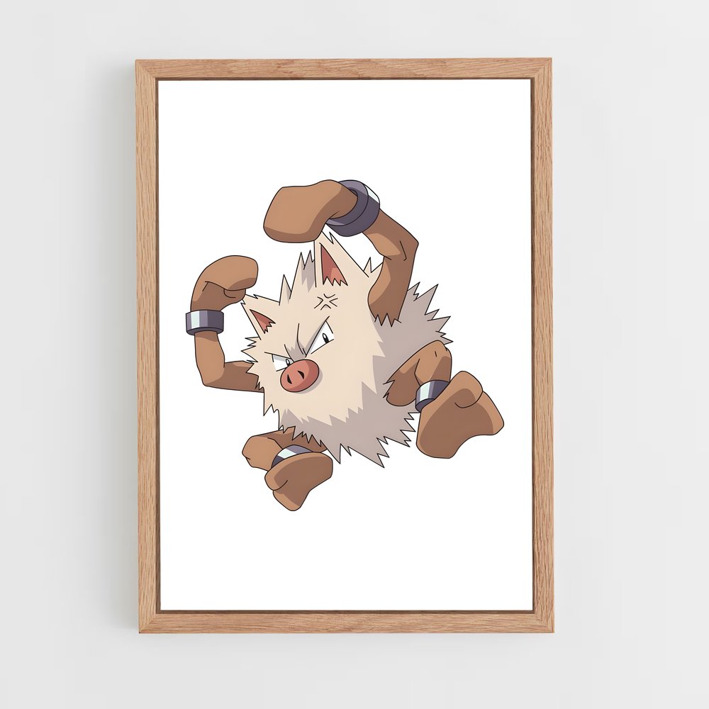 ap-primeape-1 cadre Bois clair