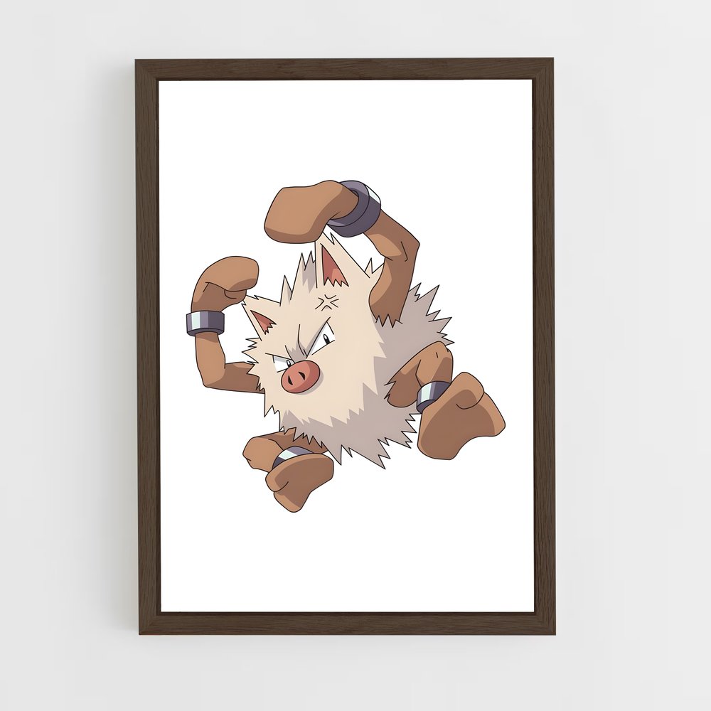 ap-primeape-1 cadre Bois foncé
