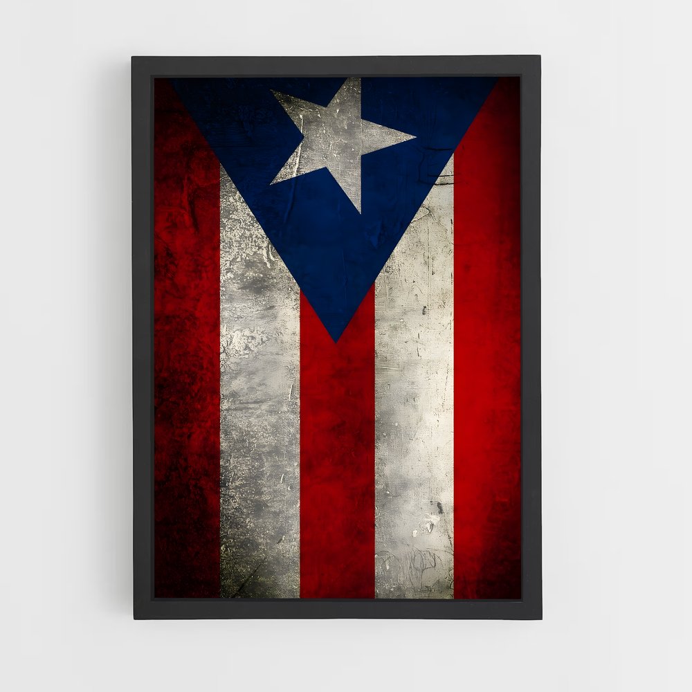 ap-puerto rico flag-2 cadre Noir