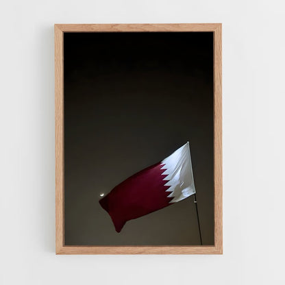 ap-qatar flag-2 cadre Bois clair
