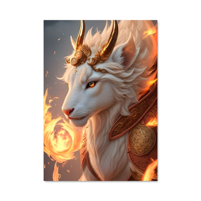 Poster Qilin Enflammé
