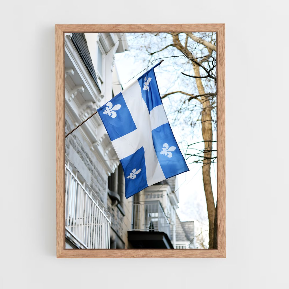 ap-quebec flag-1 cadre Bois clair