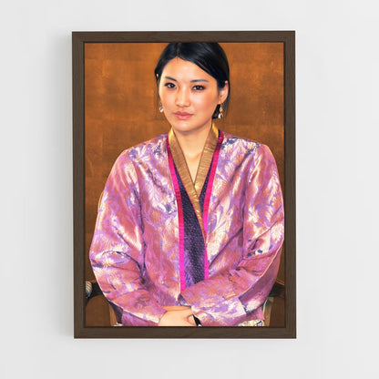 ap-queen jetsun pema-10 cadre Bois foncé