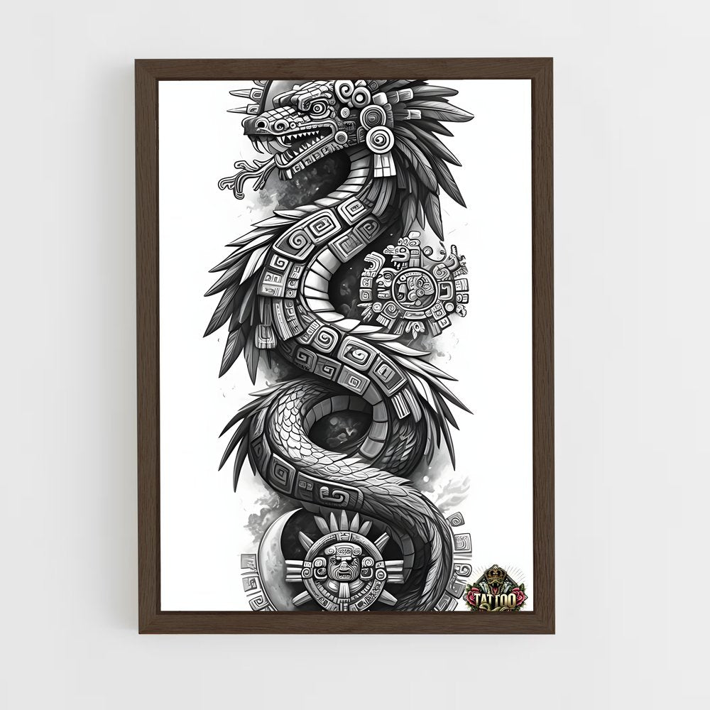 ap-quetzalcoatl-6 cadre Bois foncé