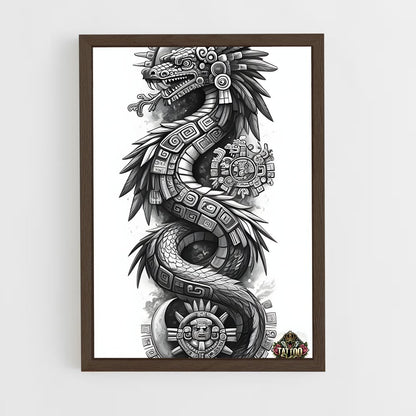 ap-quetzalcoatl-6 cadre Bois foncé