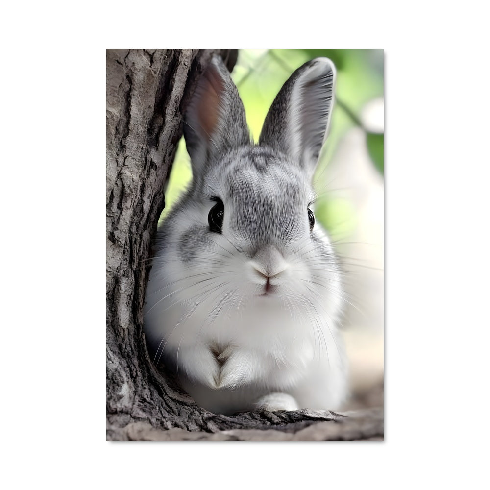 Poster Lapin Curieux