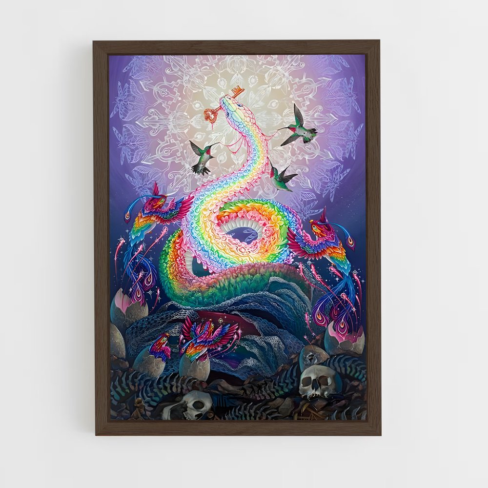 ap-rainbow serpent-1 cadre Bois foncé