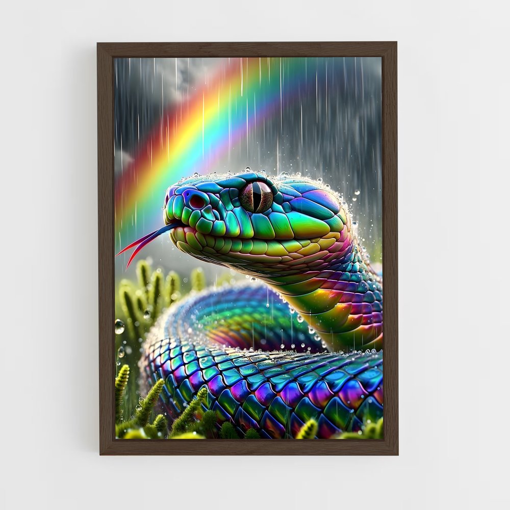 ap-rainbow serpent-8 cadre Bois foncé