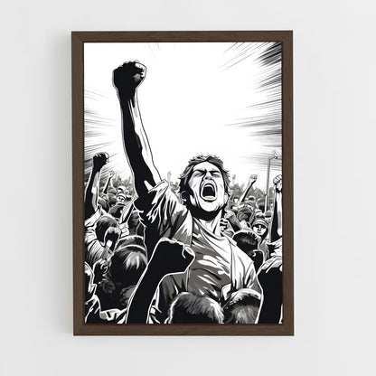 ap-raised fist-1 cadre Bois foncé