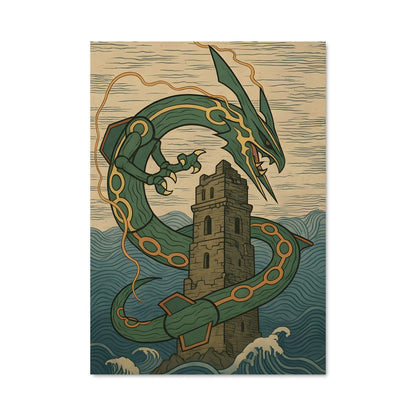 Poster Dragon et Château