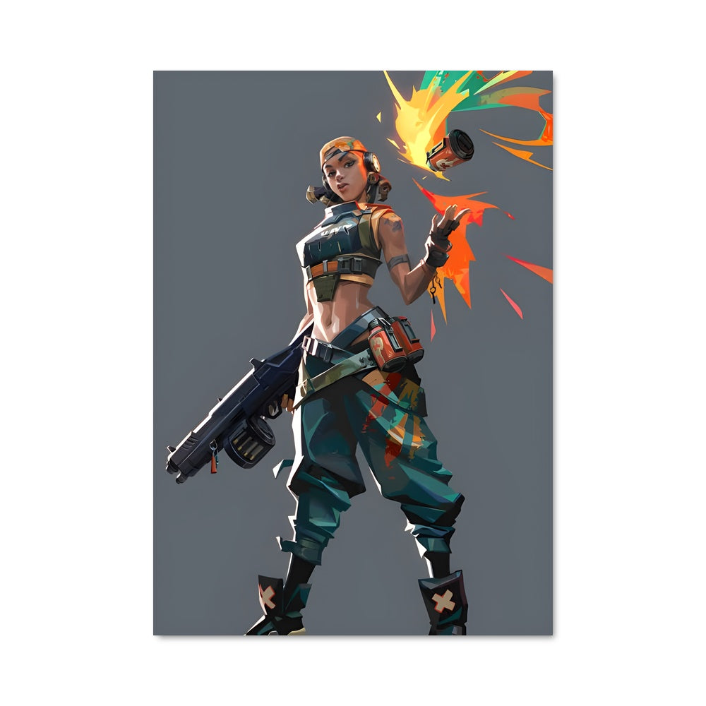 Poster Flamme et Acier