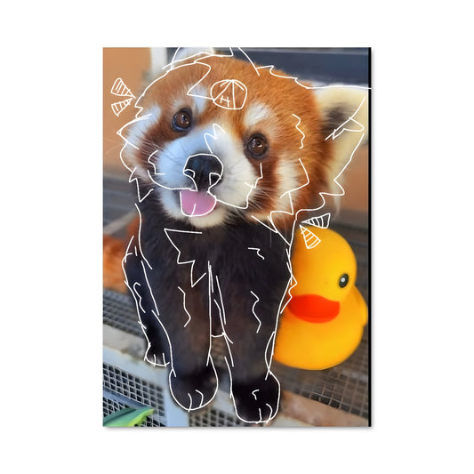 Poster Panda Roux Enchanté