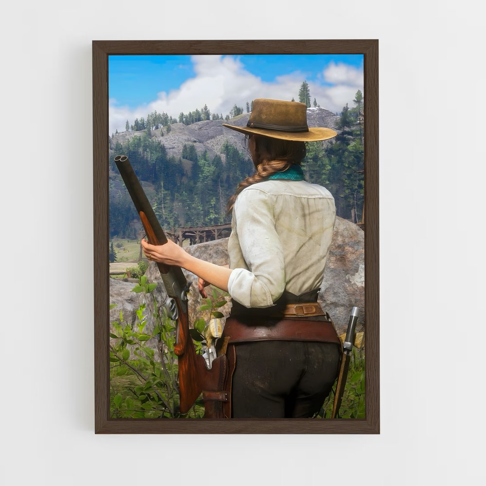 ap-red dead redemption-2 cadre Bois foncé