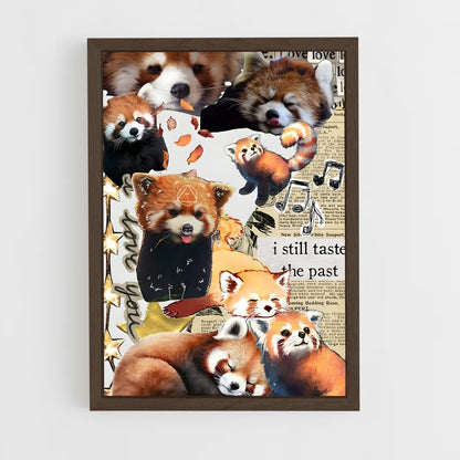 ap-red panda-4 cadre Bois foncé