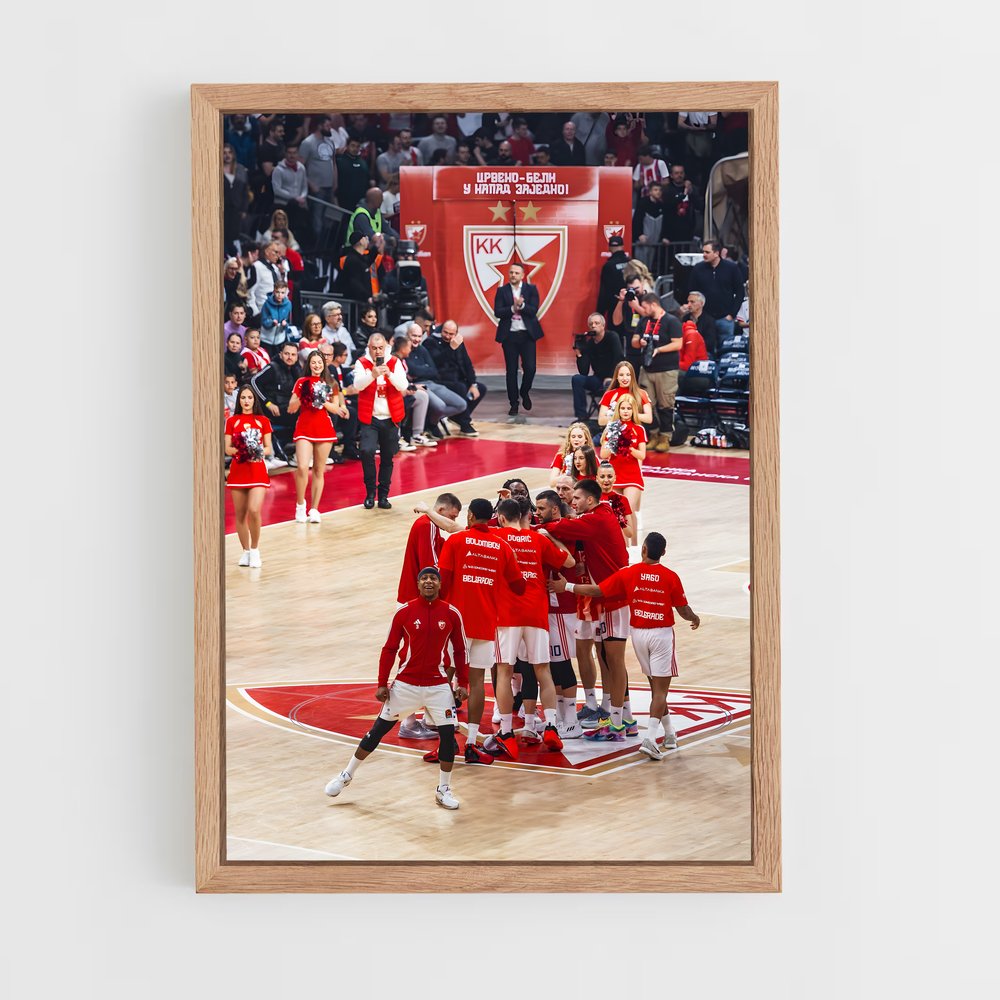 ap-red star belgrade basketball-3 cadre Bois clair