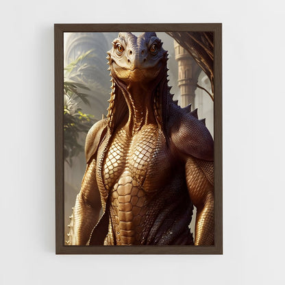 ap-reptilian alien-4 cadre Bois foncé