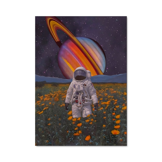 Poster Astronaute en Fleurs
