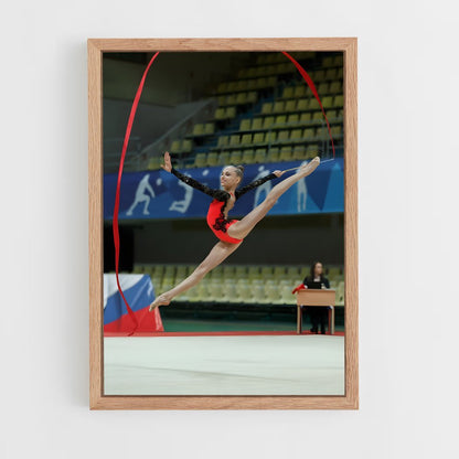 ap-ribbon rhythmic gymnastics-8 cadre Bois clair
