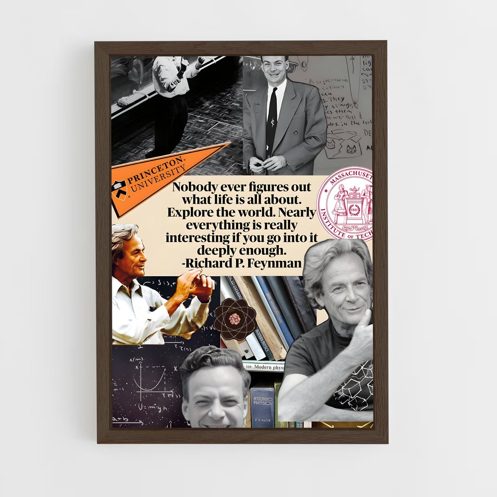 ap-richard feynman-2 cadre Bois foncé