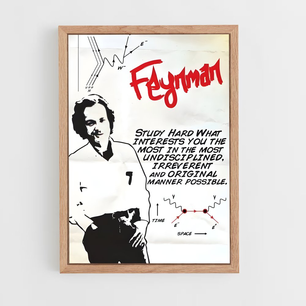 ap-richard feynman-3 cadre Bois clair