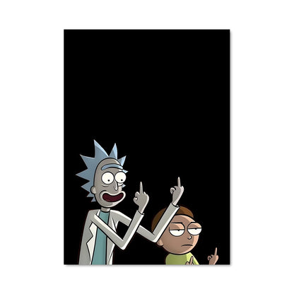 Poster Rick et Homer à la Folie