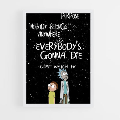 ap-rick and morty-2 cadre Blanc