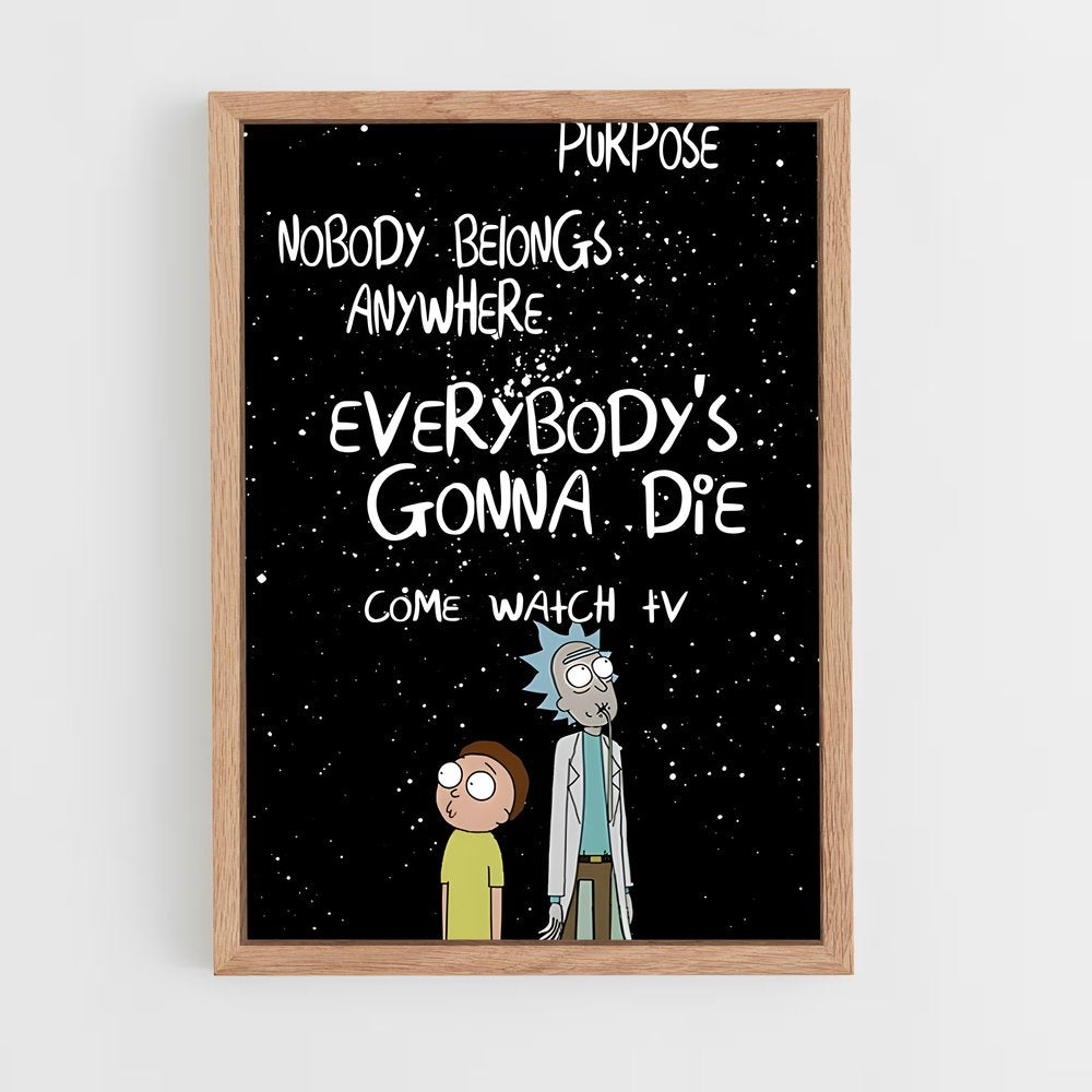 ap-rick and morty-2 cadre Bois clair