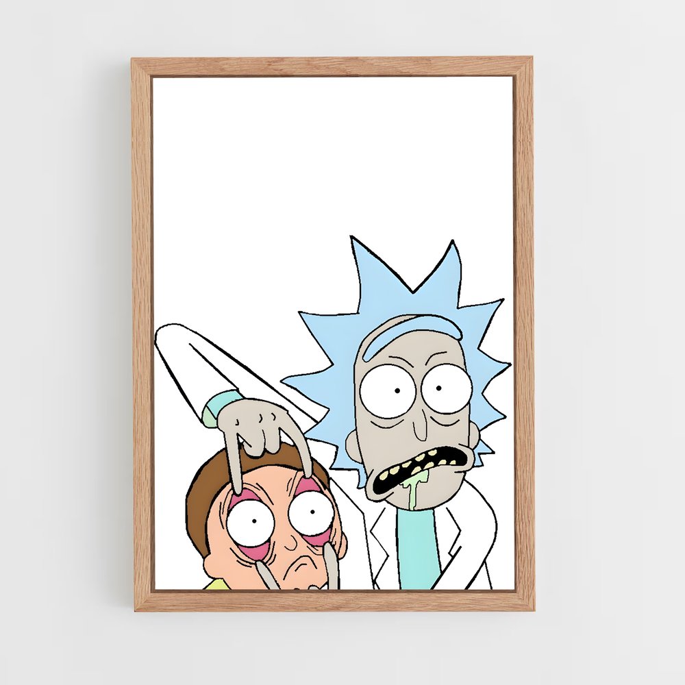 ap-rick and morty-3 cadre Bois clair