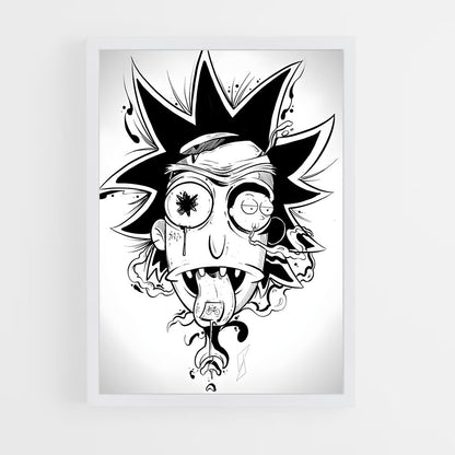 ap-rick and morty-4 cadre Blanc