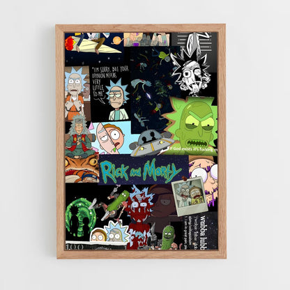 ap-rick and morty-5 cadre Bois clair