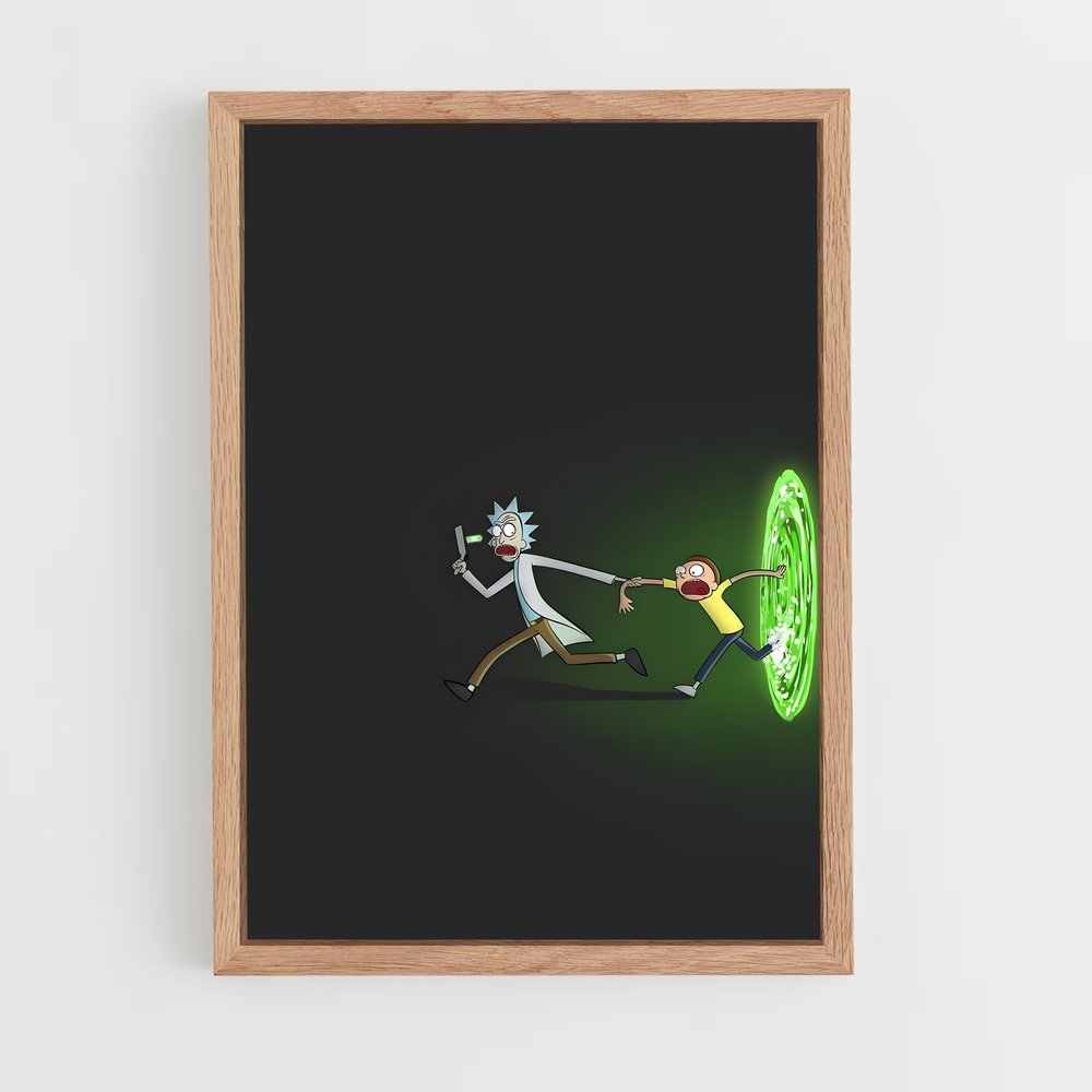 ap-rick and morty-7 cadre Bois clair