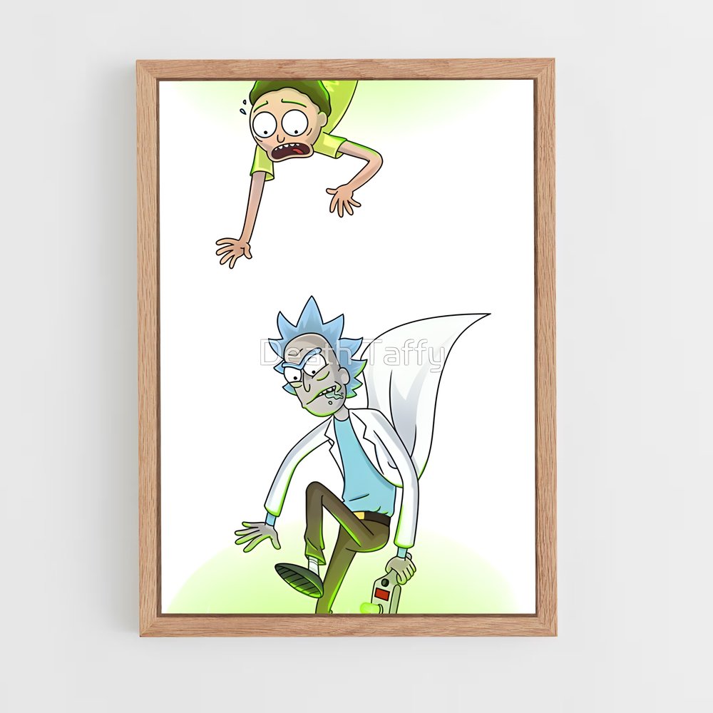ap-rick and morty-8 cadre Bois clair