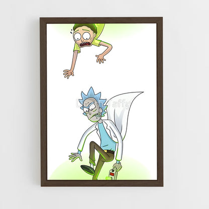 ap-rick and morty-8 cadre Bois foncé