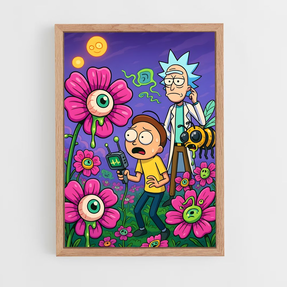 ap-rick and morty-9 cadre Bois clair