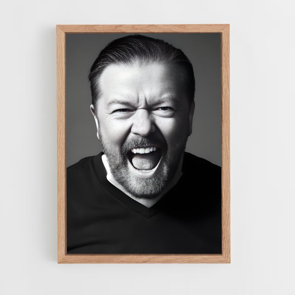ap-ricky gervais-3 cadre Bois clair