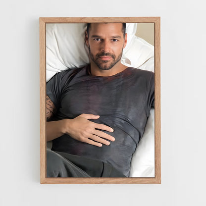 ap-ricky martin-3 cadre Bois clair