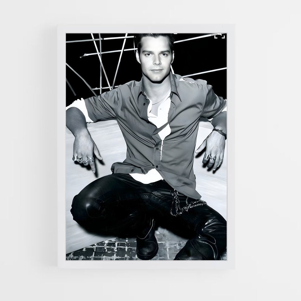 ap-ricky martin-8 cadre Blanc