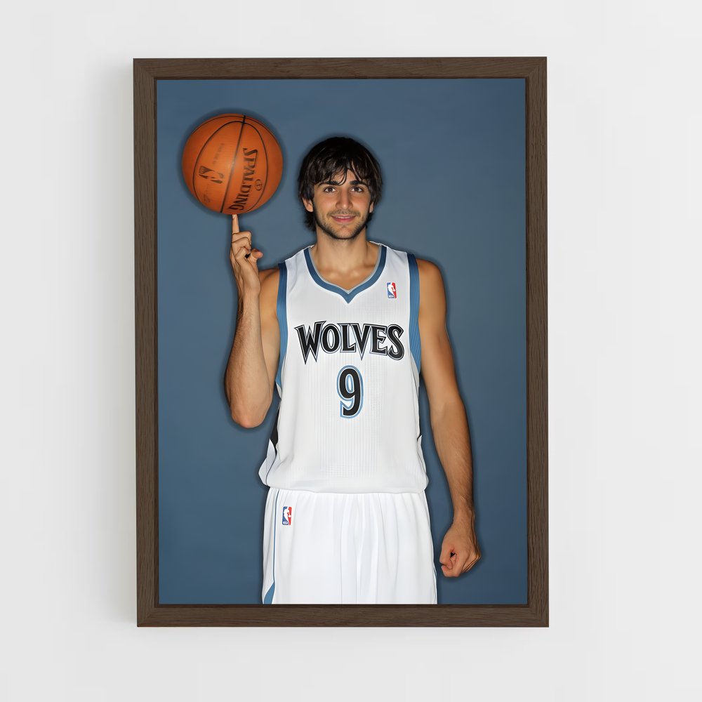 ap-ricky rubio-7 cadre Bois foncé